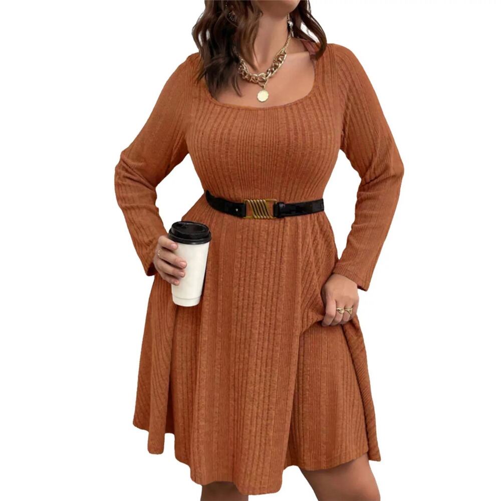 Plus Size 3XL Sweater Dress Tunic Top Soft Stretchy NWT